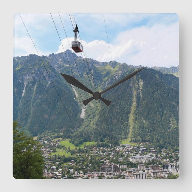 Relógio Quadrado Chamonix - France (Frente)