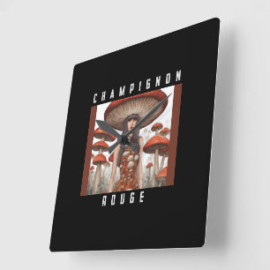 Relógio Quadrado Champignon Rouge