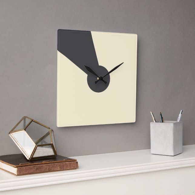Relógio Quadrado Charcoal keyhole Wall clock (Escritório)