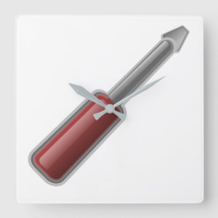 Relógio Quadrado Chave de fenda