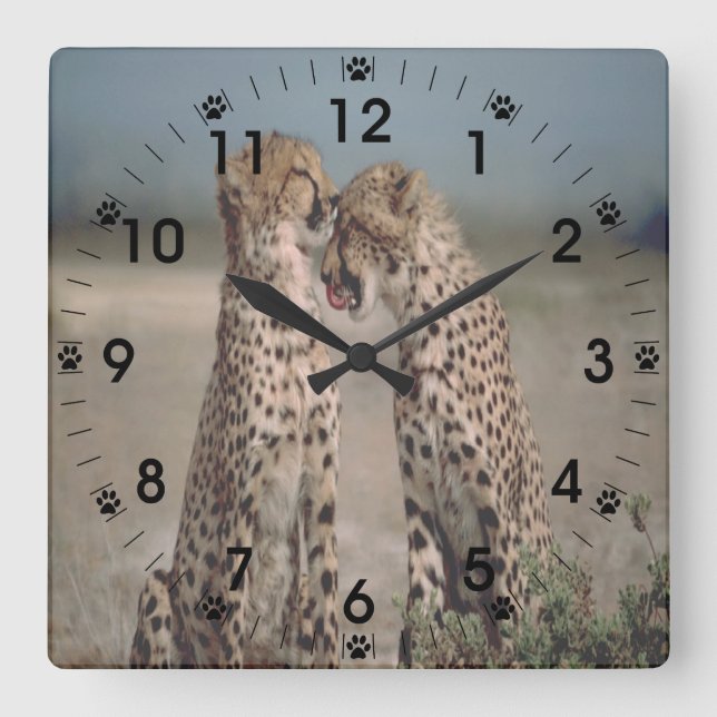Relógio Quadrado Cheetah Love (Frente)