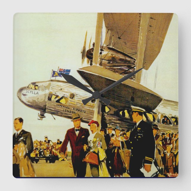 Relógio Quadrado Chegada de Imperial Airways (Frente)