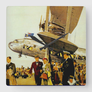 Relógio Quadrado Chegada de Imperial Airways