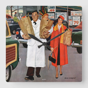 Relógio Quadrado Cheio do saco do problema