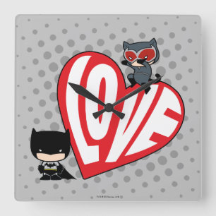 Relógio Quadrado Chibi CatWomen Punt em Batman