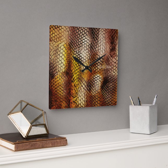 Relógio Quadrado Chic Slithering (Escritório)