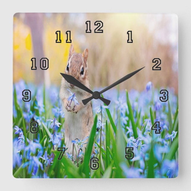 Relógio Quadrado Chipset Springtime (Frente)