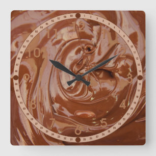 Relógio Quadrado Chocolate derretido
