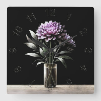 Relógio Quadrado Chrysanthemum