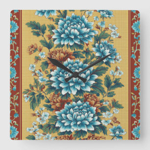 Relógio Quadrado Chrysanthemum Elegy