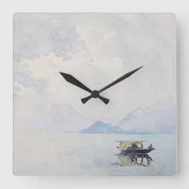 Relógio Quadrado Chuva Bellagio Burr Belas Artes Molha