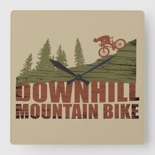 Relógio Quadrado Ciclismo de Montanha MTB Downhill (Frente)
