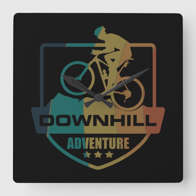 Relógio Quadrado Ciclismo de Montanha MTB Downhill (Frente)