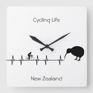 Relógio Quadrado Ciclismo, personalizável na Nova Zelândia