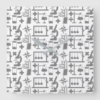 Relógio Quadrado Ciência Biologia Física Geografia Padrão Matemátic