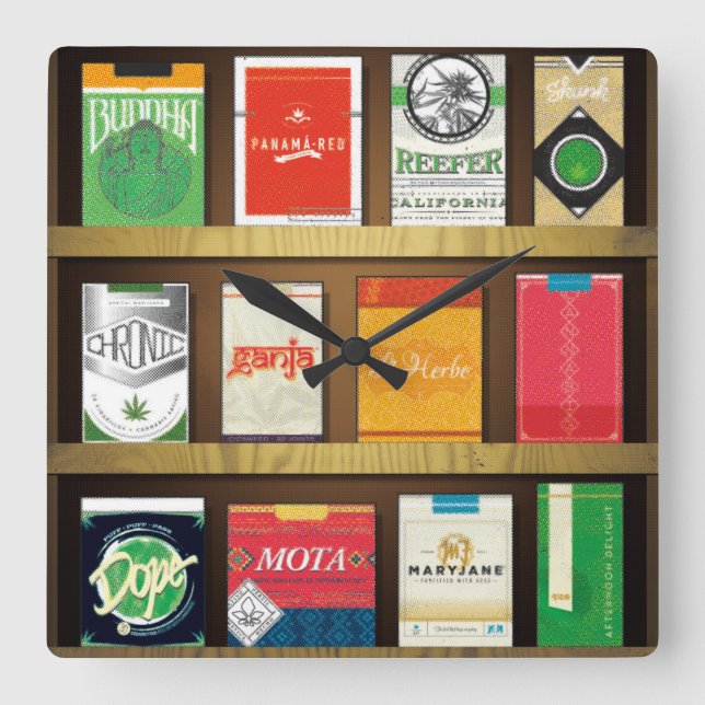 Relógio Quadrado Cigarro (Frente)