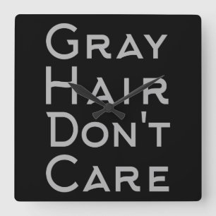 RELÓGIO QUADRADO CINZA NÃO SE IMPORTA