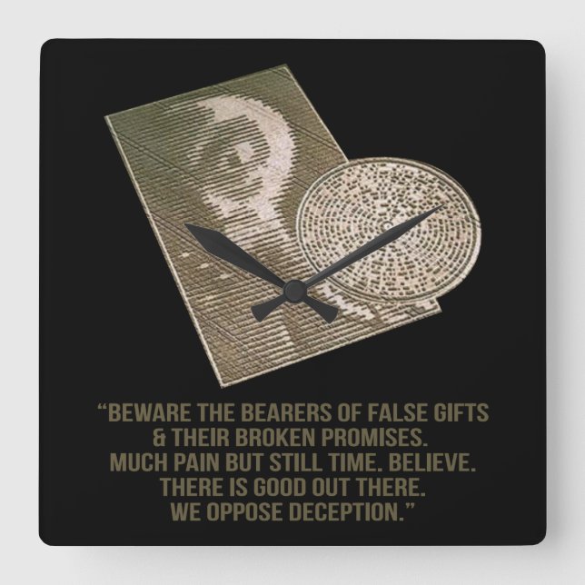 Relógio Quadrado Círculo de Culturas Artísticas (Frente)