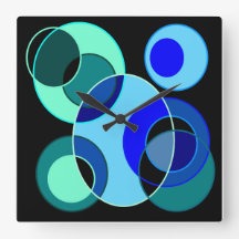 Círculos de interseção azuis e verdes design