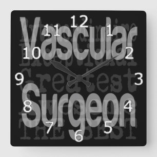 Relógio Quadrado Cirurgião vascular Extraordinaire