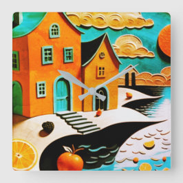 Relógio Quadrado Citrus Dreamscape