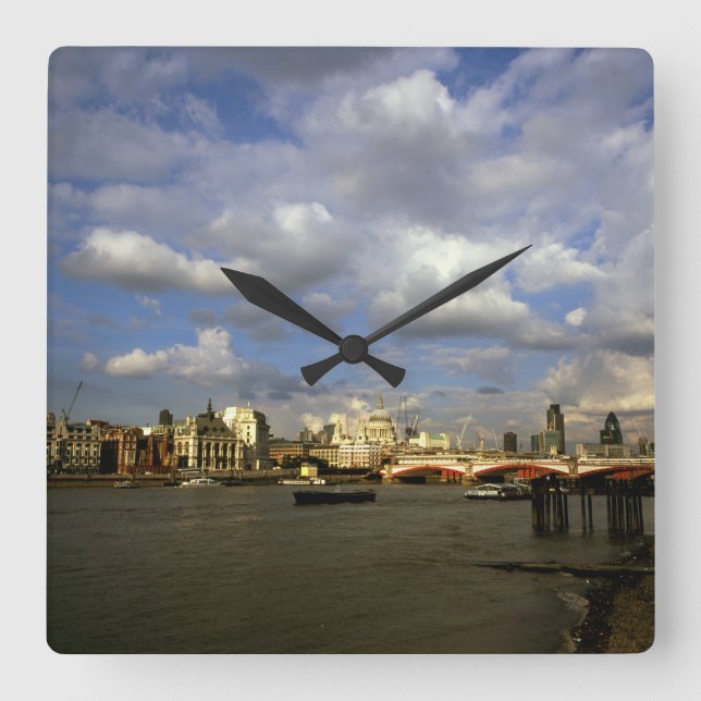 Relógio Quadrado City of London Na Década De 90 (Frente)