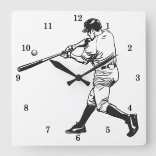 Relógio Quadrado Classic Baseball Wall Clock