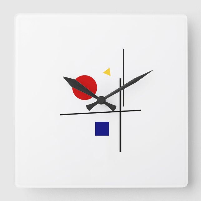 Relógio Quadrado Classic Bauhaus Design (Frente)