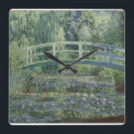 Relógio Quadrado Claude Monet - Lírios De Água E Ponte Japonesa<br><div class="desc">Claude Monet - Lírios De Água E Ponte Japonesa</div>