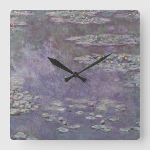 Relógio Quadrado Claude Monet - Nenúfares