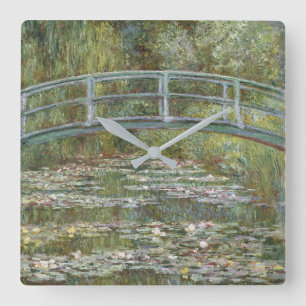 Relógio Quadrado Claude Monet Water Lily Pond (Ponte Japonesa)