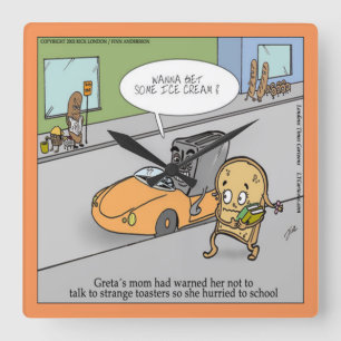 Relógio Quadrado Clock de Torre Engraçado Engraçado