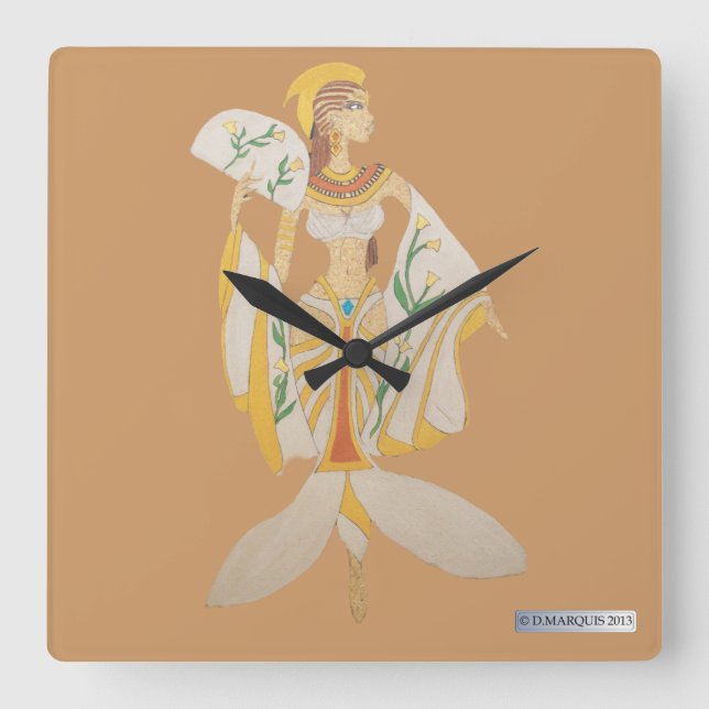 RELÓGIO QUADRADO CLOCK PERSONALIZADO- GODDESS#2 (Frente)