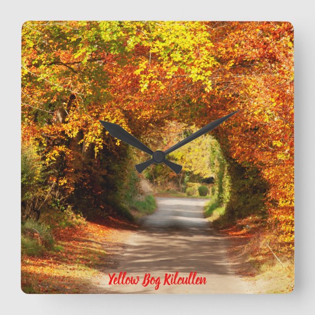 Relógio Quadrado Clock Yellow Bog Kilcullen (Frente)