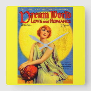 Relógio Quadrado cobrir da revista 1920 Dream World