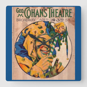 Relógio Quadrado cobrir do playbill do teatro de Cohan do 1920