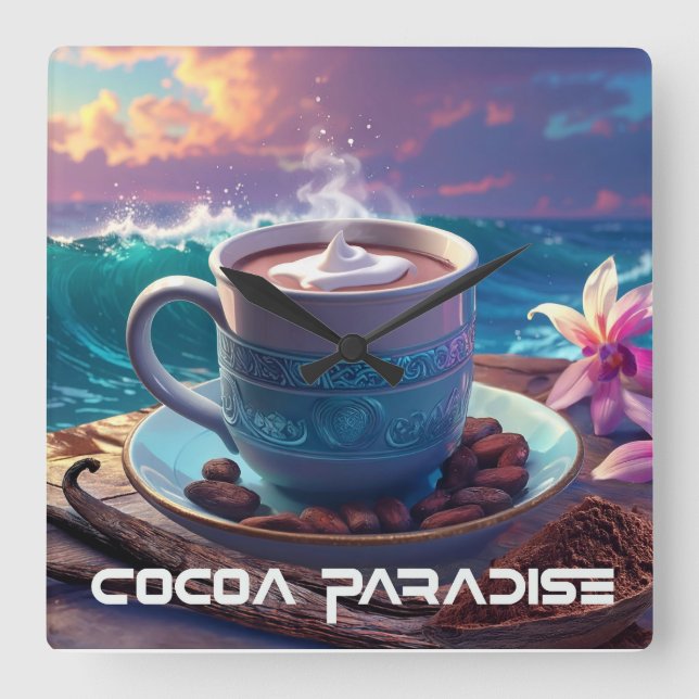 RELÓGIO QUADRADO COCOA PARADISE (Frente)