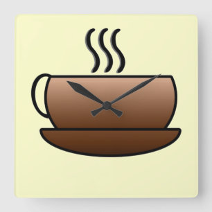 Relógio Quadrado Coffee Mug