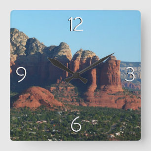 Relógio Quadrado Coffee Pot Rock I em Sedona Arizona