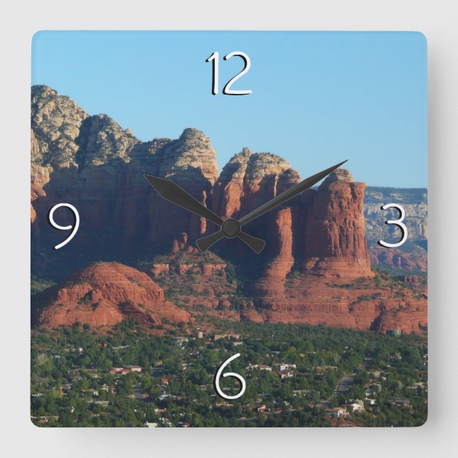 Relógio Quadrado Coffee Pot Rock I em Sedona Arizona (Frente)