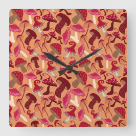 Relógio Quadrado Cogumelos Cujos