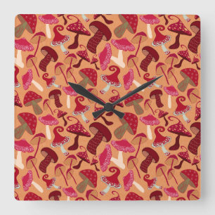 Relógio Quadrado Cogumelos Cujos