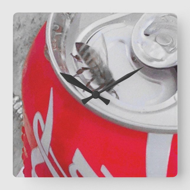 Relógio Quadrado ~Cola Bee~ WALLCLOCK (Frente)