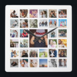 Relógio Quadrado Colagem Personalizada de Modelo de Foto<br><div class="desc">Colagem Personalizada de Modelos de Foto - adicione várias fotografias a este relógio de excelente quadrado de Ricaso - uma proteção perfeita para amigos ou familiares ou uma proteção para si próprio</div>