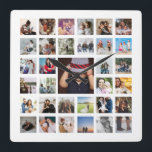 Relógio Quadrado Colagem Personalizada de Modelo de Foto<br><div class="desc">Colagem Personalizada de Modelos de Foto - adicione várias fotografias a este relógio de excelente quadrado de Ricaso - uma proteção perfeita para amigos ou familiares ou uma proteção para si próprio</div>