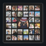 Relógio Quadrado Colagem Personalizada de Modelo de Foto<br><div class="desc">Colagem Personalizada de Modelos de Foto - adicione várias fotografias a este relógio de excelente quadrado de Ricaso - uma proteção perfeita para amigos ou familiares ou uma proteção para si próprio</div>