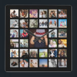 Relógio Quadrado Colagem Personalizada de Modelo de Foto<br><div class="desc">Colagem Personalizada de Modelos de Foto - adicione várias fotografias a este relógio de excelente quadrado de Ricaso - uma proteção perfeita para amigos ou familiares ou uma proteção para si próprio</div>