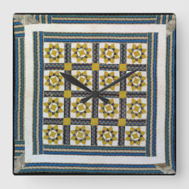 Relógio Quadrado Colcha de girassol