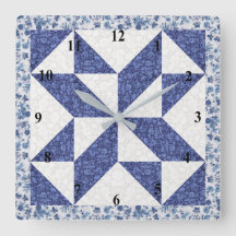 Colcha Falsa Azul e Branco Calico