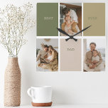 Relógio Quadrado Collage Photo Modern Best Pai Alguma Vez Gift<br><div class="desc">O melhor Pai de sempre para o Collage Photo Modern é uma forma perfeita de mostrar sua apreciação pelo seu pai. Este presente consiste em uma colagem de fotos de estilo moderno, que inclui múltiplas fotos de você e seu pai, destacando os momentos especiais e as memórias que você compartilhou...</div>